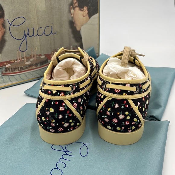 ๐ฆ NWT Gucci X Liberty of London Canvas Holly Printed Loafers W Orig Box - Picture 6 of 16